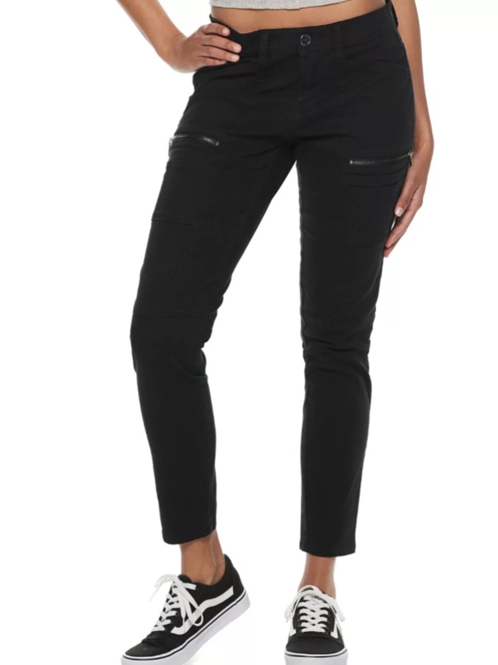 UNIONBAY Black Slim Zip-Detail Skinny Jeans